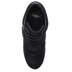 ASH Bowie Suede Wedge Sneakers | Shoes Black/Black/Black Sale