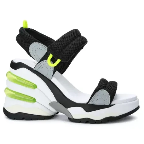 ASH Cosmos Platform Wedge Sandal | Platform Sandals | Black/Silver Outlet