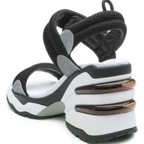 ASH Cosmos Platform Wedge Sandal | Platform Sandals | Black/Silver Outlet