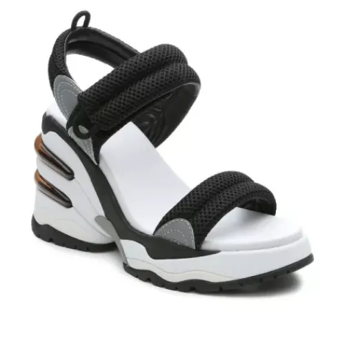 ASH Cosmos Platform Wedge Sandal | Platform Sandals | Black/Silver Outlet