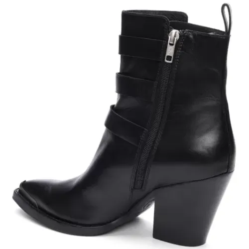 ASH Edwin Buckle Boot | Women's Ankle Boots | Shoes Black Online