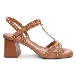 ASH Janice Studded T-Strap Heel Sandals | Cinnamon Cheap