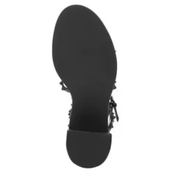 ASH Jen Bis Studded Block Heel Sandals | Shoes Black/Black Hot