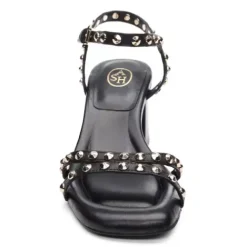 ASH Jody Studded Block Heels - | Sandals | Black Flash Sale