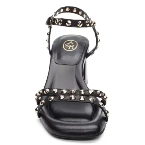 ASH Jody Studded Block Heels - | Sandals | Black Flash Sale