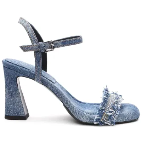 ASH Lover Wed Denim Heels | Denim Sandals | BlueWash Outlet