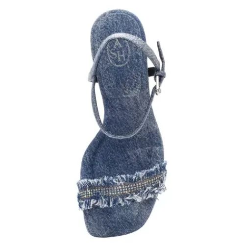 ASH Lover Wed Denim Heels | Denim Sandals | BlueWash Outlet