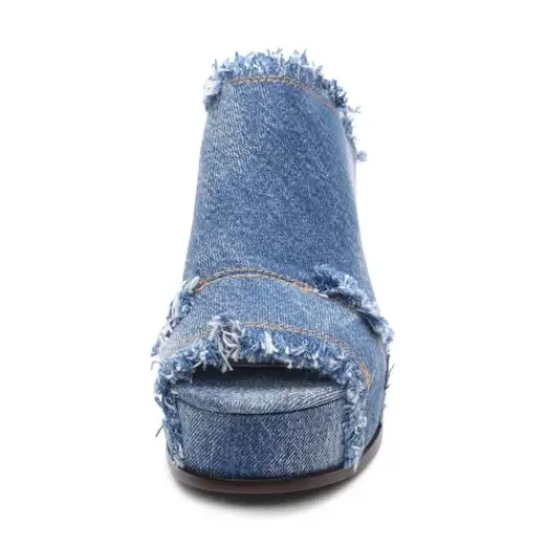 ASH Maui Denim Platform Sandals | Womens | BlueWash Hot