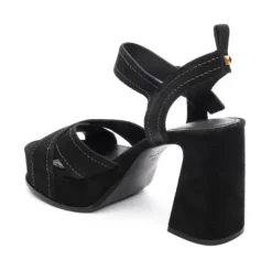 ASH Melany Suede Platform Sandals | Suede Heels | Black New