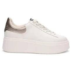 ASH Moby Brushed Metallic Platform Sneaker Gardenia/Gold Flash Sale