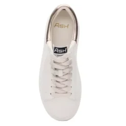 ASH Moby Brushed Metallic Platform Sneaker Gardenia/Gold Flash Sale