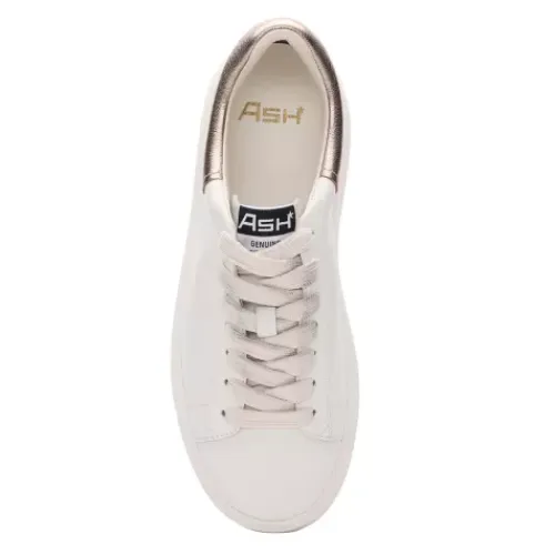 ASH Moby Brushed Metallic Platform Sneaker Gardenia/Gold Flash Sale