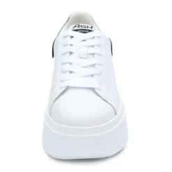 ASH Moby Metallic Platform Sneaker White/Silver Flash Sale