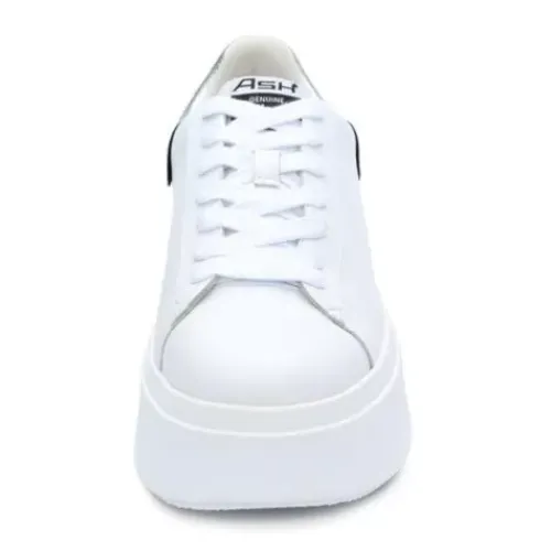 ASH Moby Metallic Platform Sneaker White/Silver Flash Sale