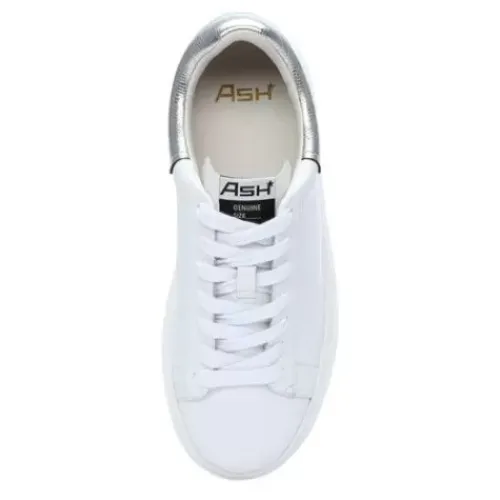 ASH Moby Metallic Platform Sneaker White/Silver Flash Sale
