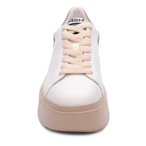 ASH Moby Taupe Platform Sneaker White/Taupe Outlet