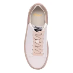 ASH Moby Taupe Platform Sneaker White/Taupe Outlet