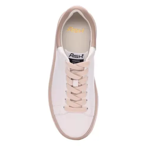 ASH Moby Taupe Platform Sneaker White/Taupe Outlet