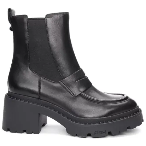 ASH Nak Studded Chelsea Booties - Leather | Black Store