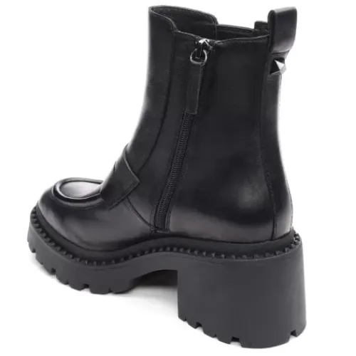 ASH Nak Studded Chelsea Booties - Leather | Black Store