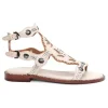 ASH Paraiba Embellished Flat Sandal Beige-White/Cinnamon Best Sale