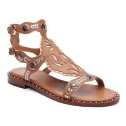 ASH Paraiba Embellished Flat Sandal Beige-White/Cinnamon Best Sale