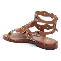 ASH Paraiba Embellished Flat Sandal Beige-White/Cinnamon Best Sale