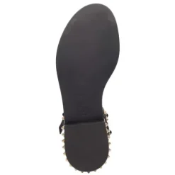 ASH Peps Multi Studded Flat Sandal Black Best