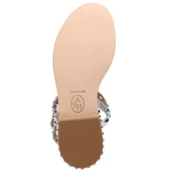 ASH Play Metallic Studded Flat Sandal Silver Shop