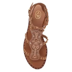 ASH Plaza Studded Flat Sandal Black Discount