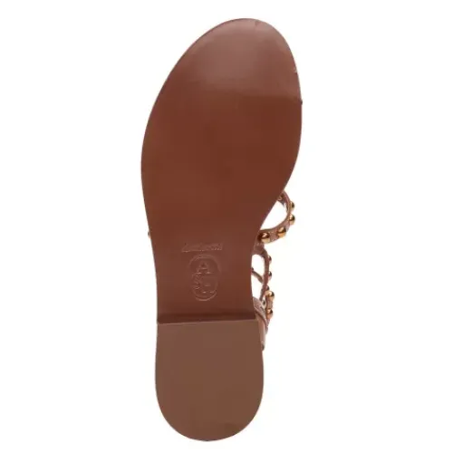 ASH Plaza Studded Flat Sandal Black Discount