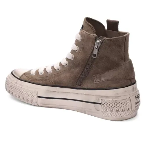 ASH Rage Suede Lace Up Hightop Sneaker Mud Sale