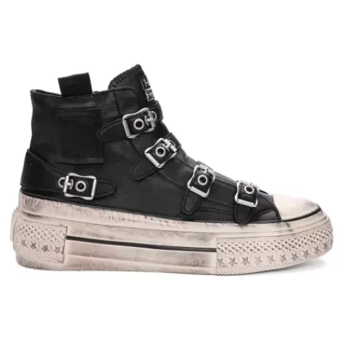 ASH Rainbow Leather Buckle Hightop Sneaker Tofu Store