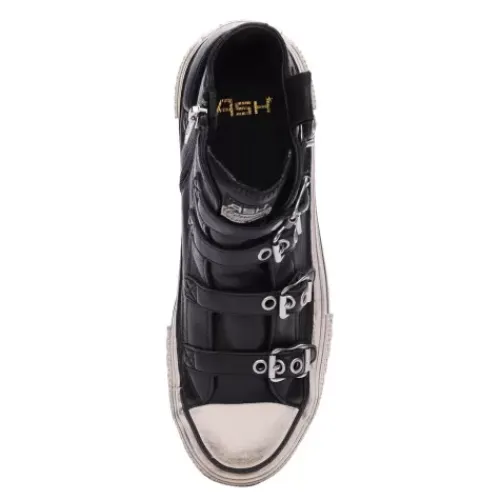 ASH Rainbow Leather Buckle Hightop Sneaker Tofu Store