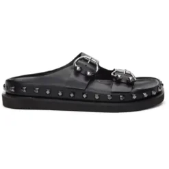 ASH Ulla Studded Footbed Sandal Black Flash Sale