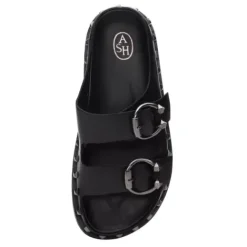 ASH Ulla Studded Footbed Sandal Black Flash Sale