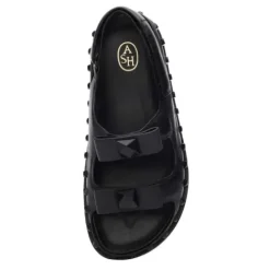 ASH Ursula Bow Footbed Sandal Black Outlet